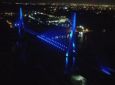 Novembro Azul: Ponte da Integração Brasil – Paraguai ganha iluminação azul